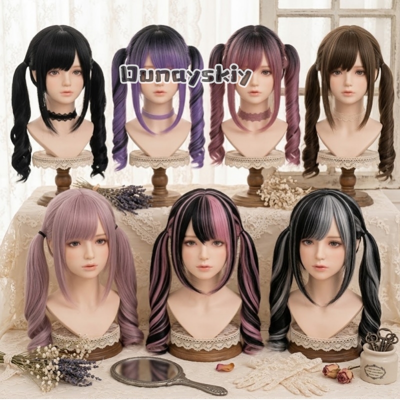 Synthetic Braided Wigs For Black Women - 코스프레 지라이 케이 할로윈 파티 핑크에서