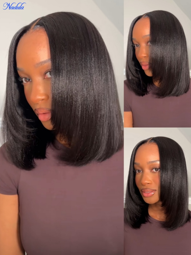 나둘라 특가 세일: 10인치, 12인치 레이어 컷 야키 - Glueless Wear And Go Human Hair Wig 리뷰 및 가격